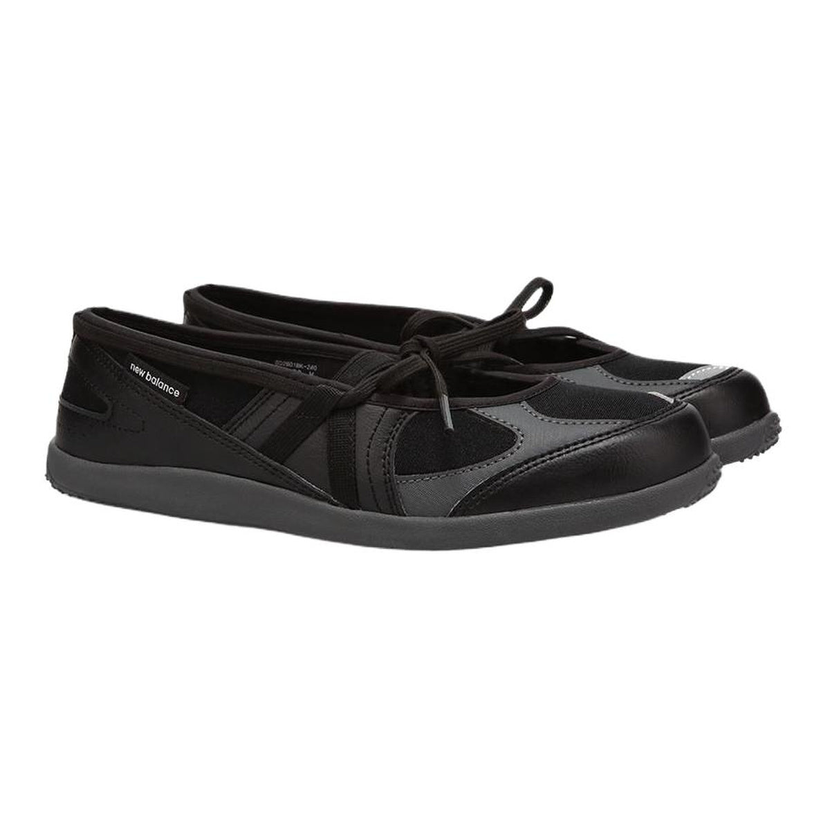 New Balance Flat Breeze Unisex Leather Slip-On Flats – Triple Black