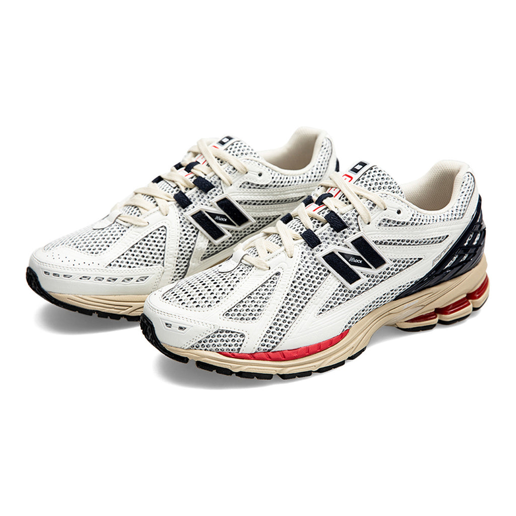 New Balance 1906R Unisex Mesh Lifestyle Running Sneakers – White/Navy/Red
