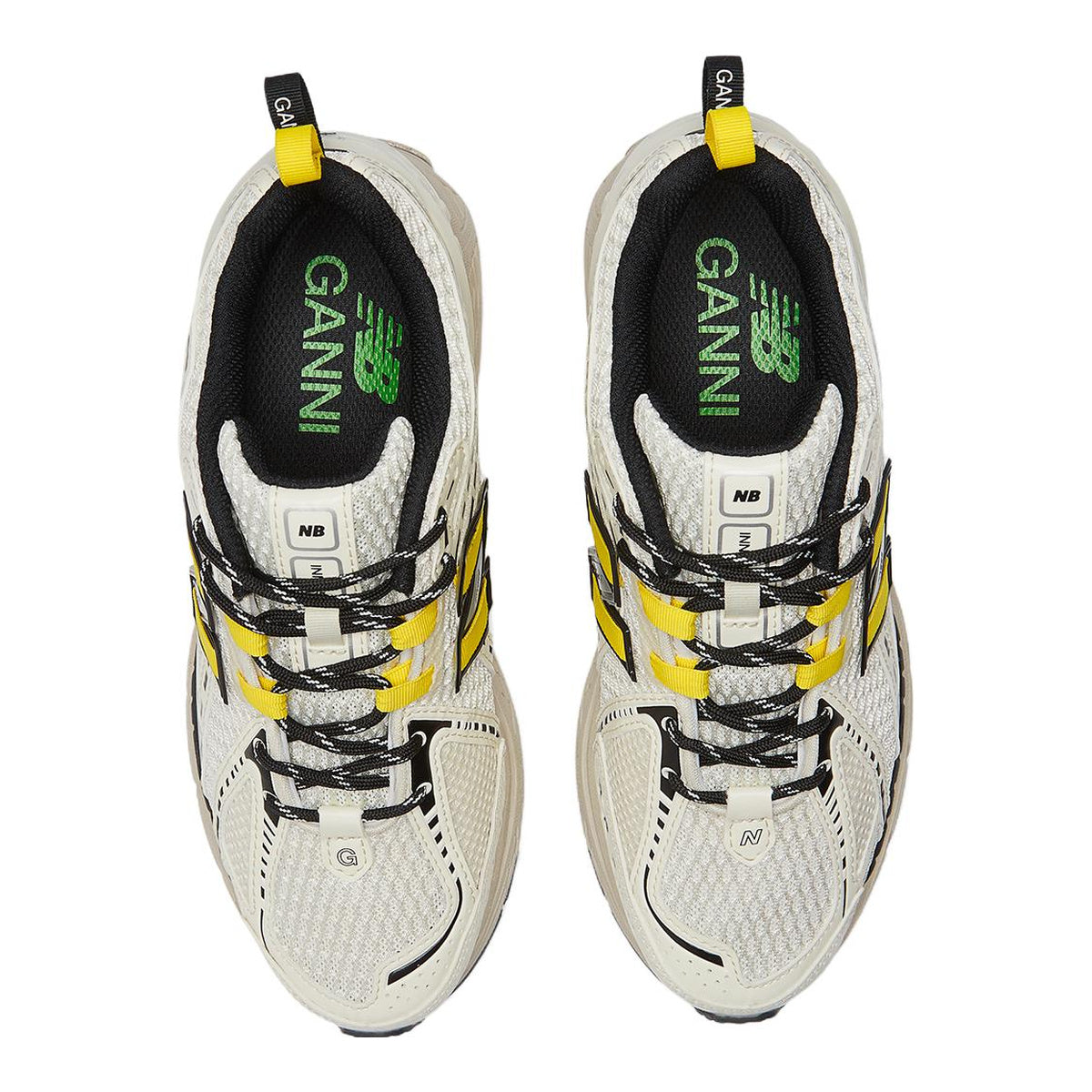 GANNI x New Balance 1906R Unisex Mesh Lifestyle Running Sneakers – Grey/White