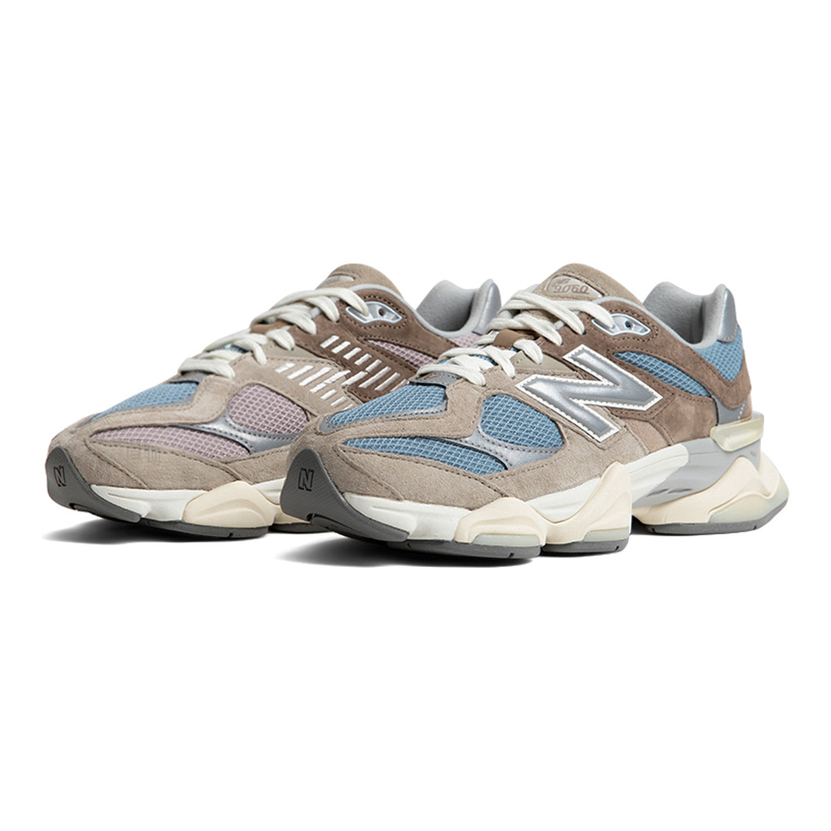 New Balance 9060 Unisex Chunky Suede Lifestyle Sneakers – Brown/Blue