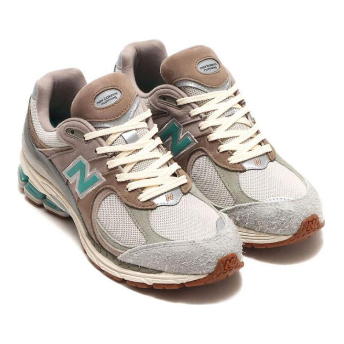 Atmos x New Balance 2002R Unisex Retro Running Shoes – Beige/Brown/Green