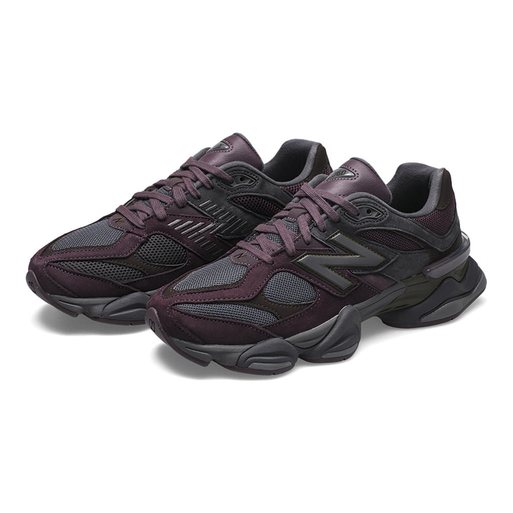 New Balance 9060 Unisex Chunky Suede Lifestyle Sneakers – Dark Purple/Charcoal