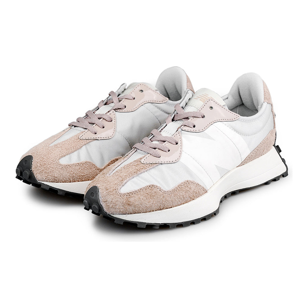 New Balance 327 Unisex Suede Lifestyle Sneakers – White/Taupe