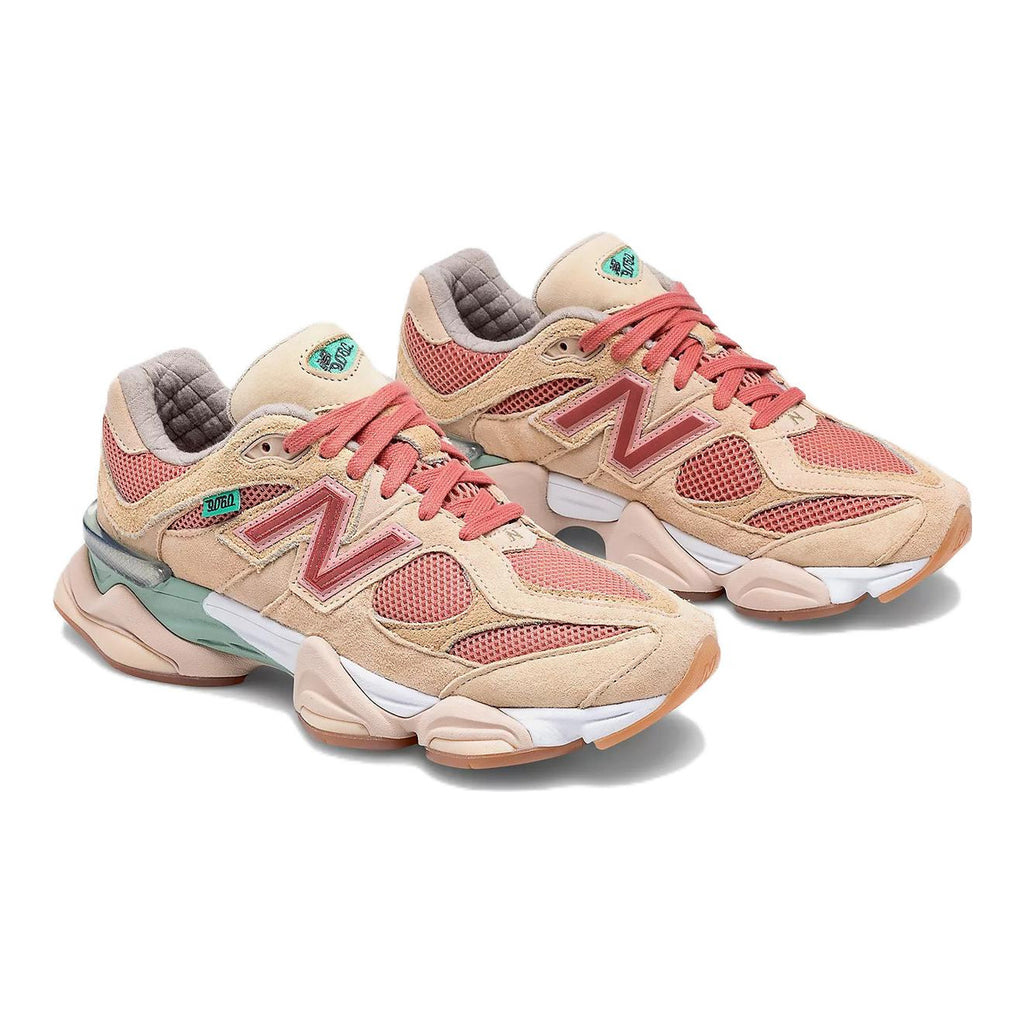 Joe Freshgoods x New Balance 9060 Unisex Chunky Lifestyle Sneakers – Beige/Pink