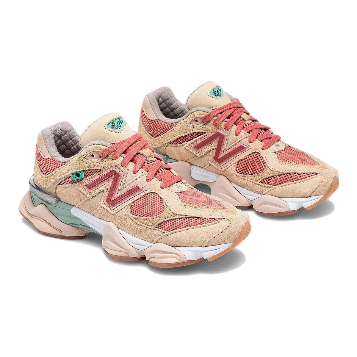 Joe Freshgoods x New Balance 9060 Unisex Chunky Lifestyle Sneakers – Beige/Pink