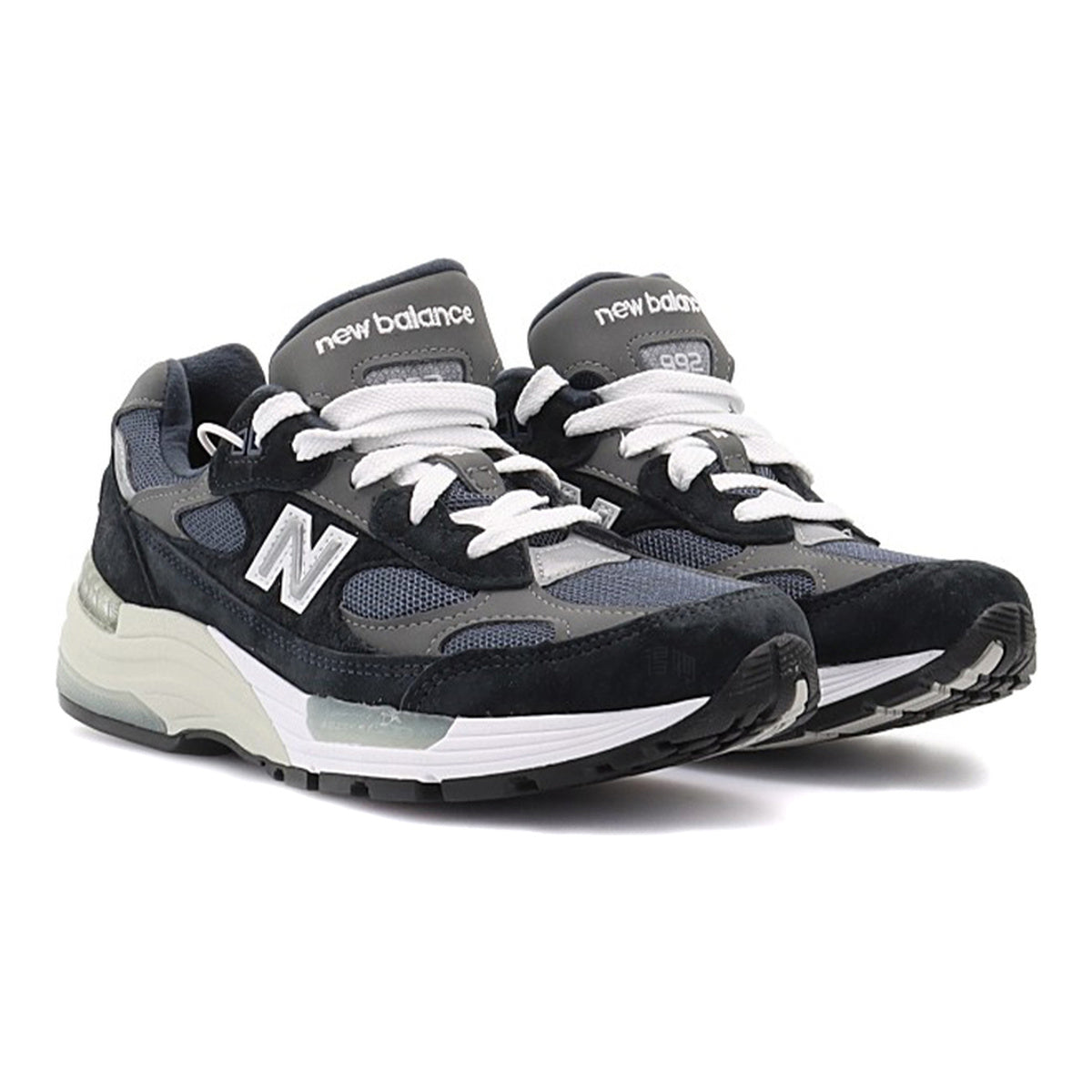 New Balance 992 Unisex Suede Lifestyle Sneakers – Navy/Grey