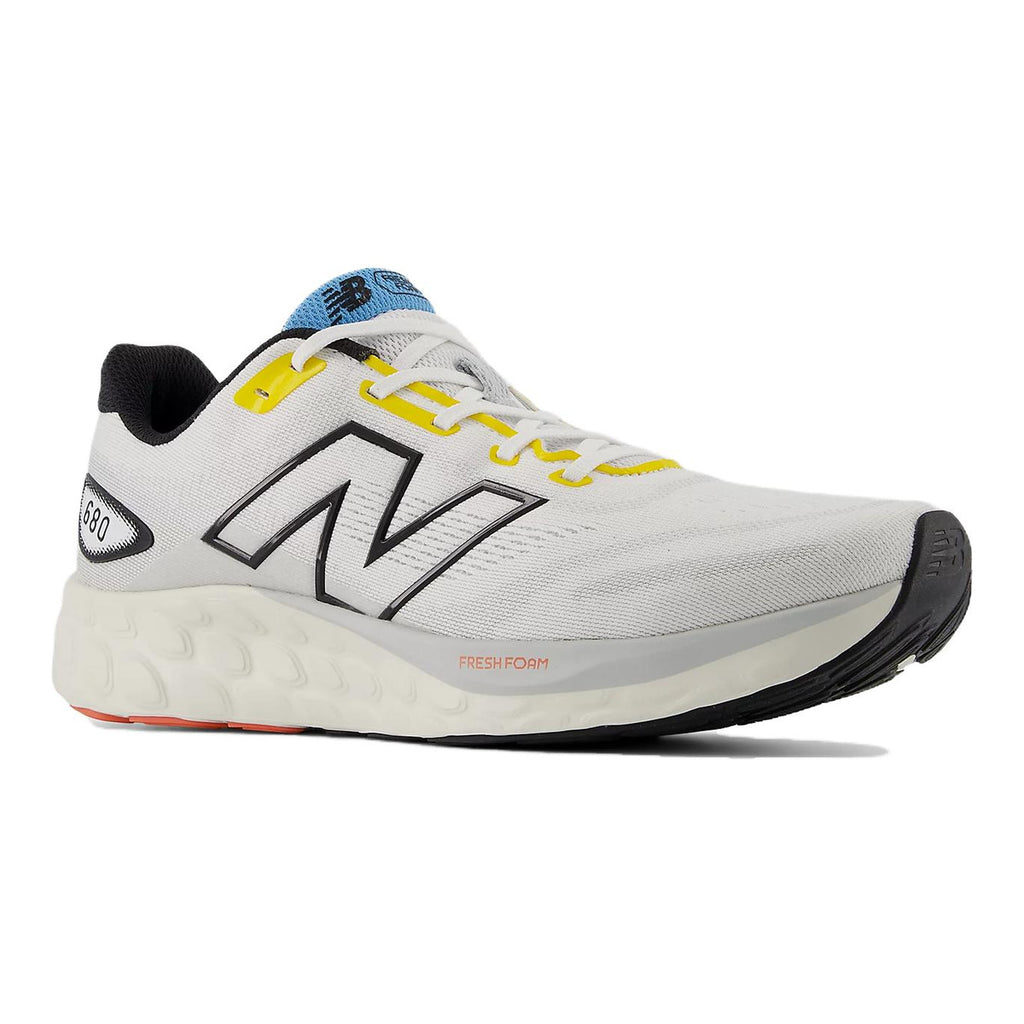New Balance 680 v8 Unisex Cushioned Running Shoes - White/Black