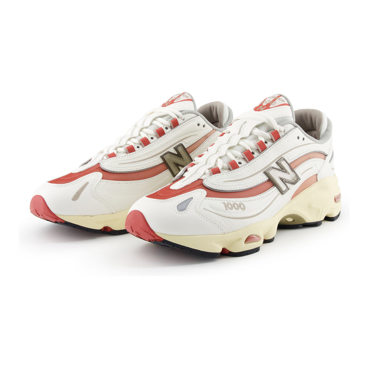 New Balance 1000 Unisex Leather Lifestyle Sneakers – Sea Salt/Brick/Clay