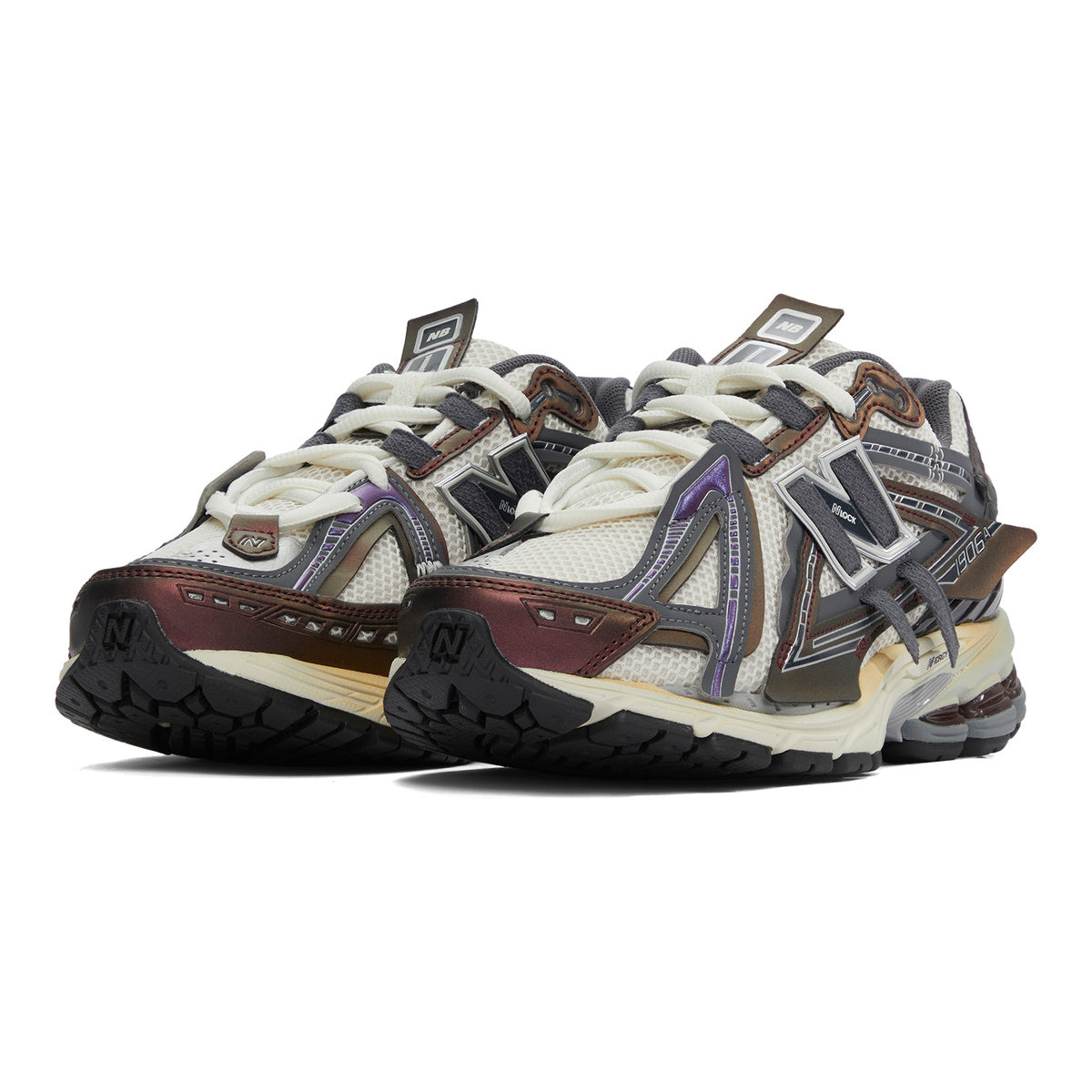 New Balance 1906A Unisex Mesh Lifestyle Running Sneakers – White/Brown
