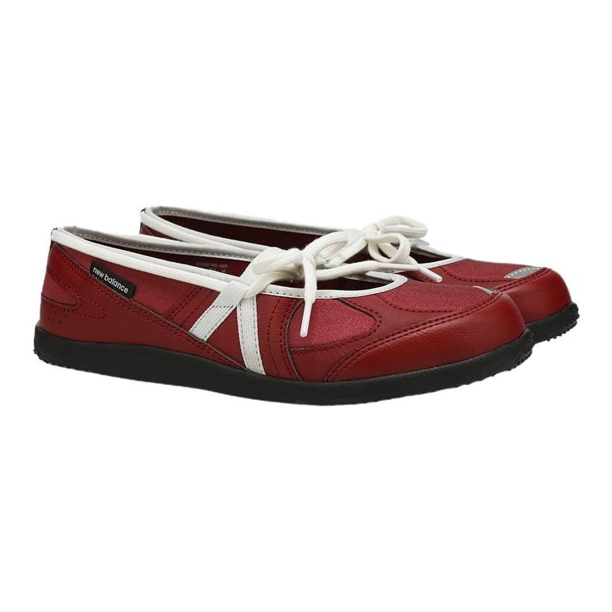 New Balance Flat Breeze Unisex Leather Slip-On Flats – Burgundy/White