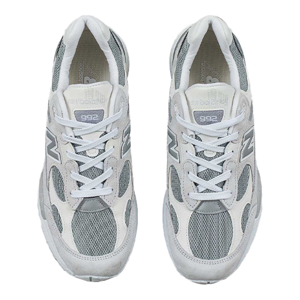 New Balance 992 Unisex Suede Lifestyle Sneakers – White/Grey