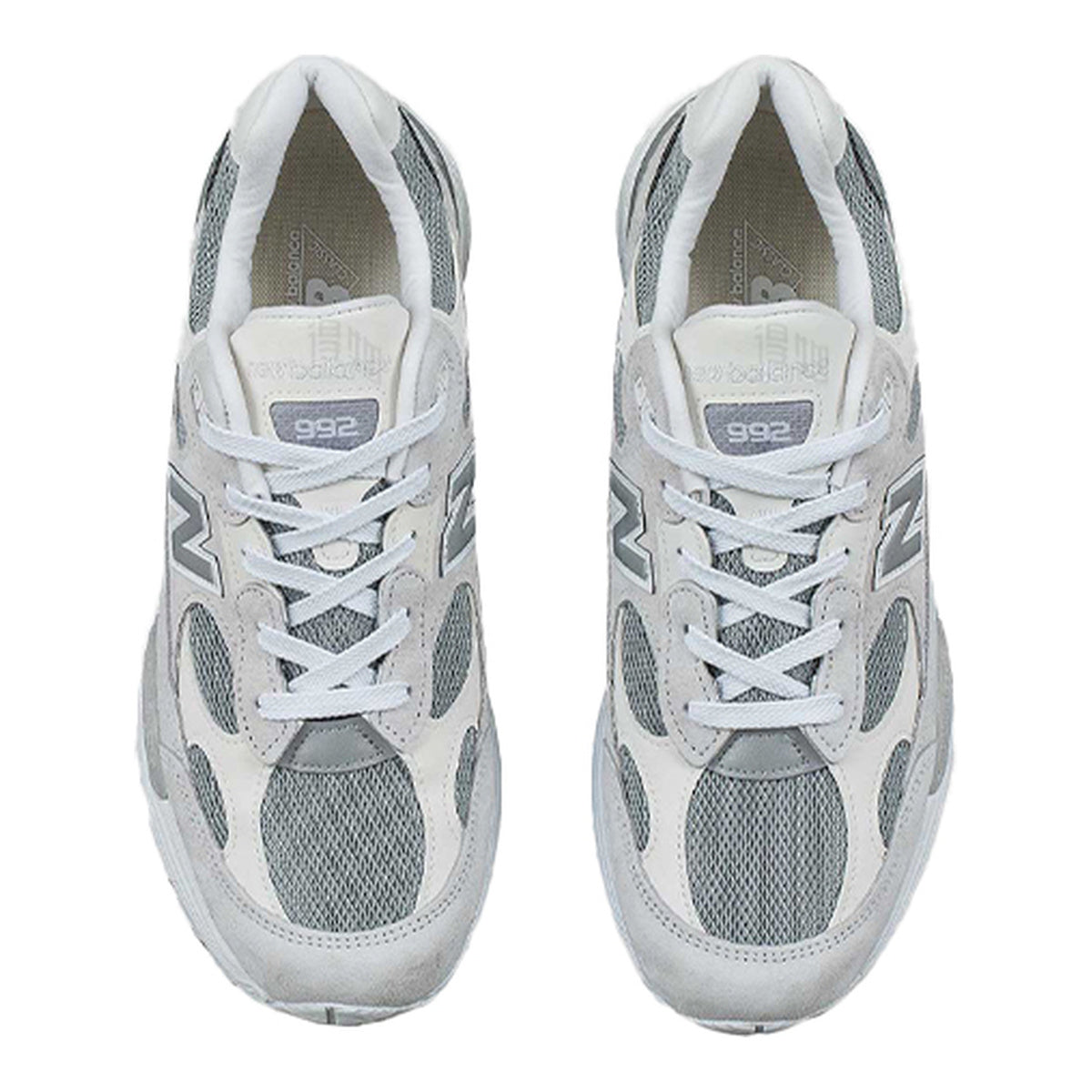 New Balance 992 Unisex Suede Lifestyle Sneakers – White/Grey