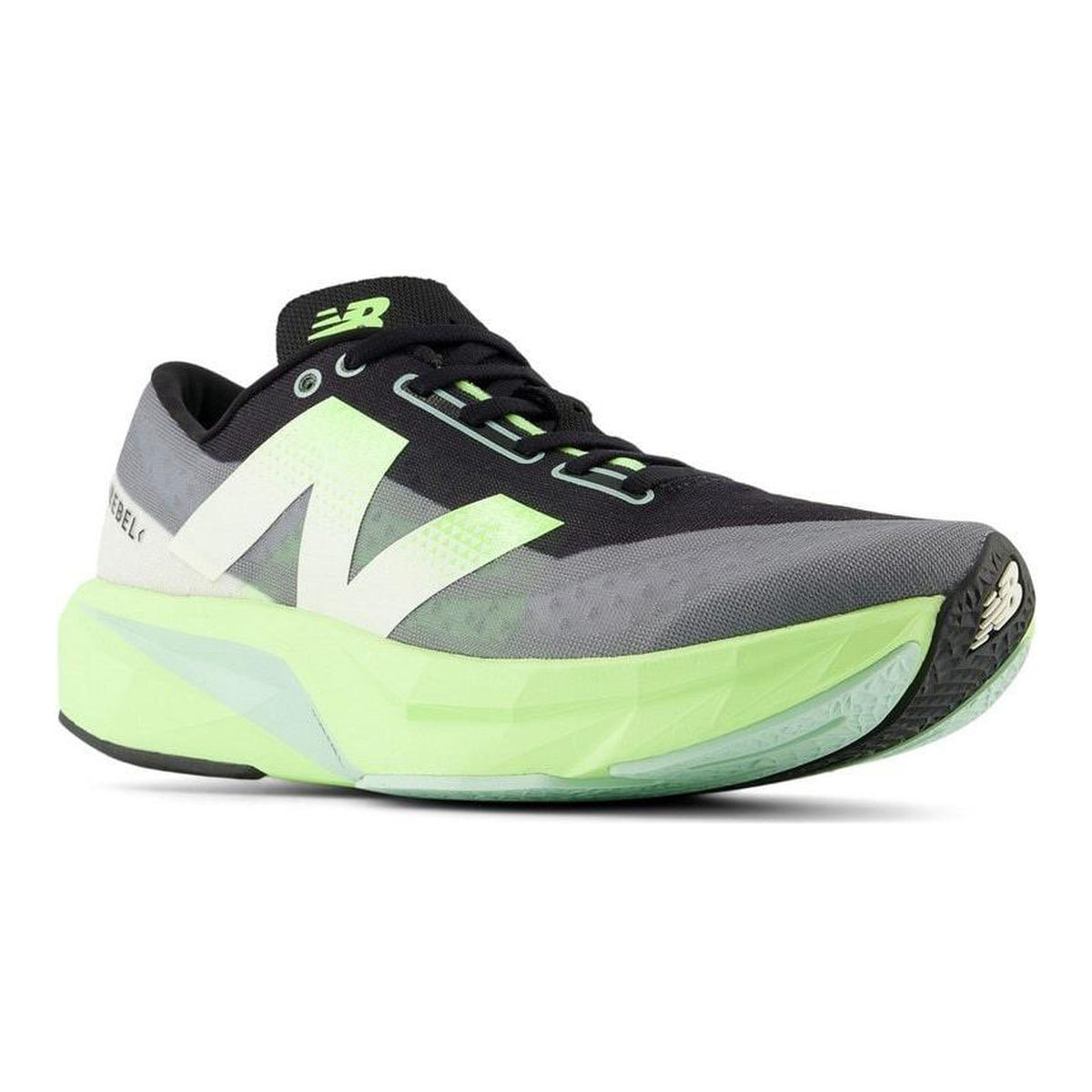 New Balance FuelCell Rebel v4 Unisex Lightweight Running Shoes – Grey/Lime