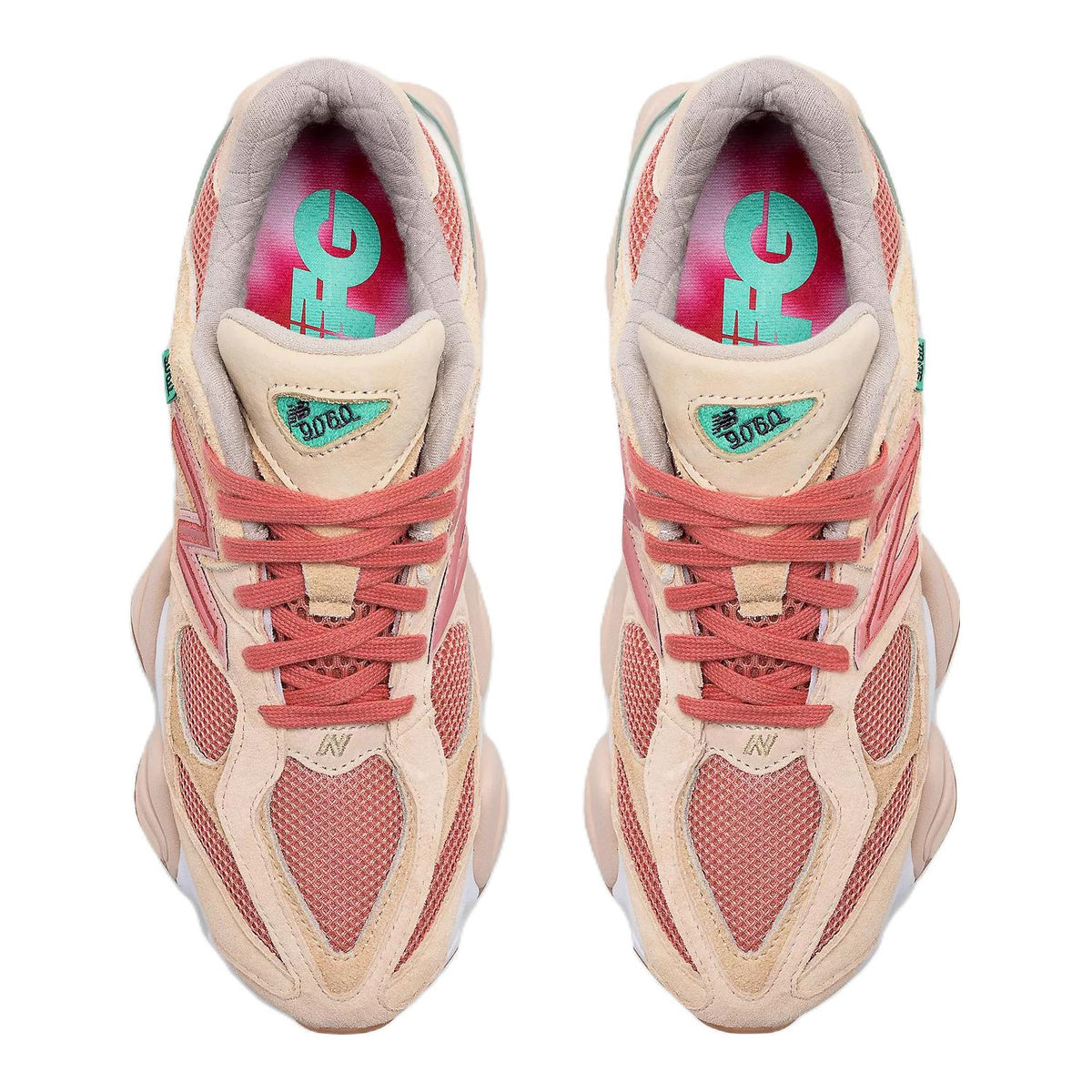 Joe Freshgoods x New Balance 9060 Unisex Chunky Lifestyle Sneakers – Beige/Pink