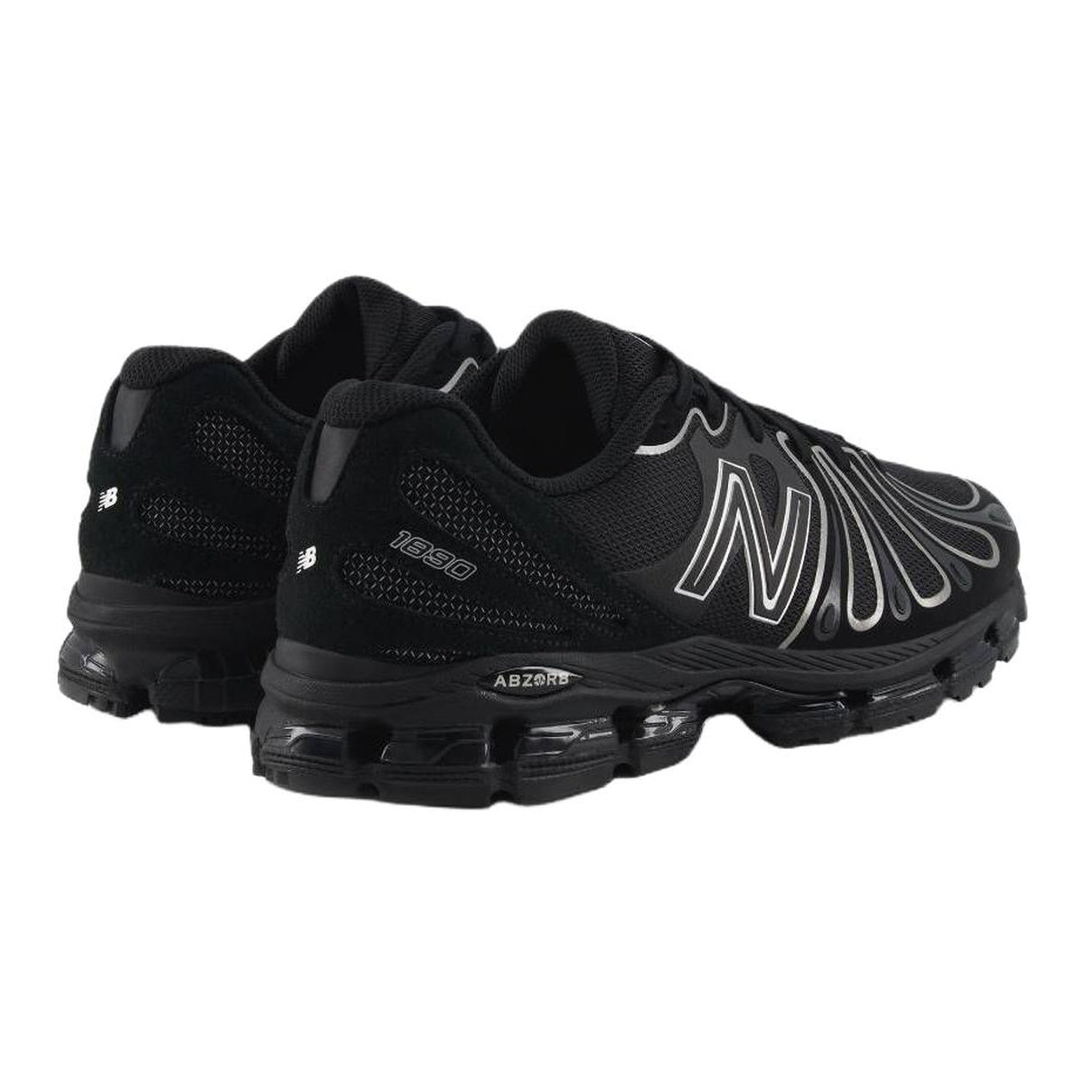 New Balance 1890 Unisex Mesh Lifestyle Running Sneakers – Black/Silver
