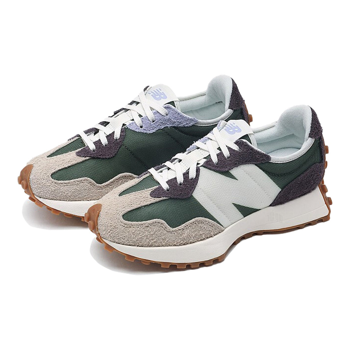 New Balance 327 Unisex Suede Lifestyle Sneakers – Forest Green/Grey