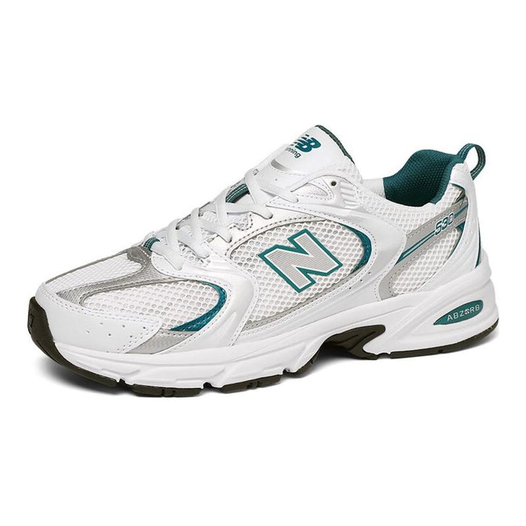 New Balance 530 Unisex Leather Lifestyle Sneakers – White/Green