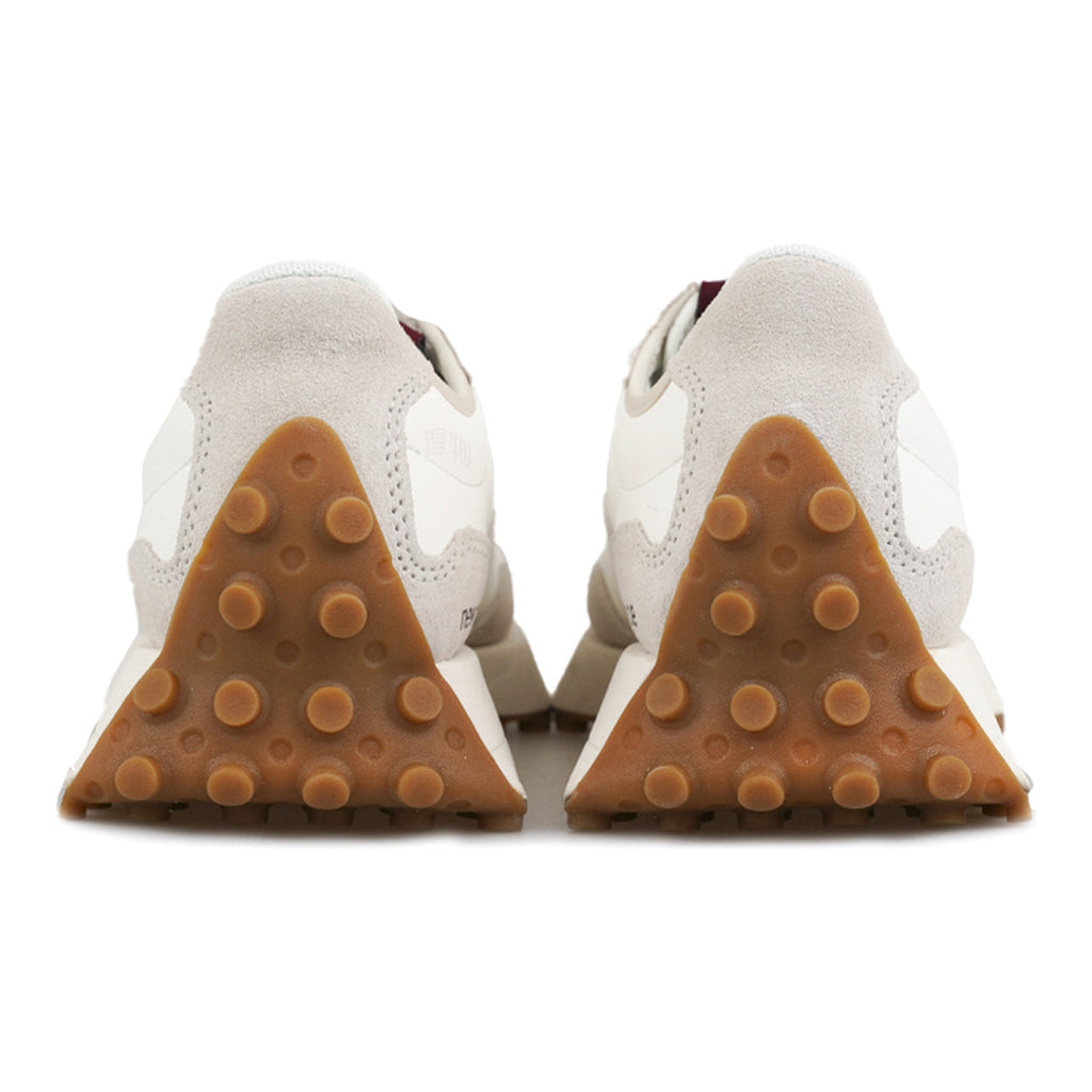 New Balance 327 Unisex Suede Lifestyle Sneakers – White/Burgundy
