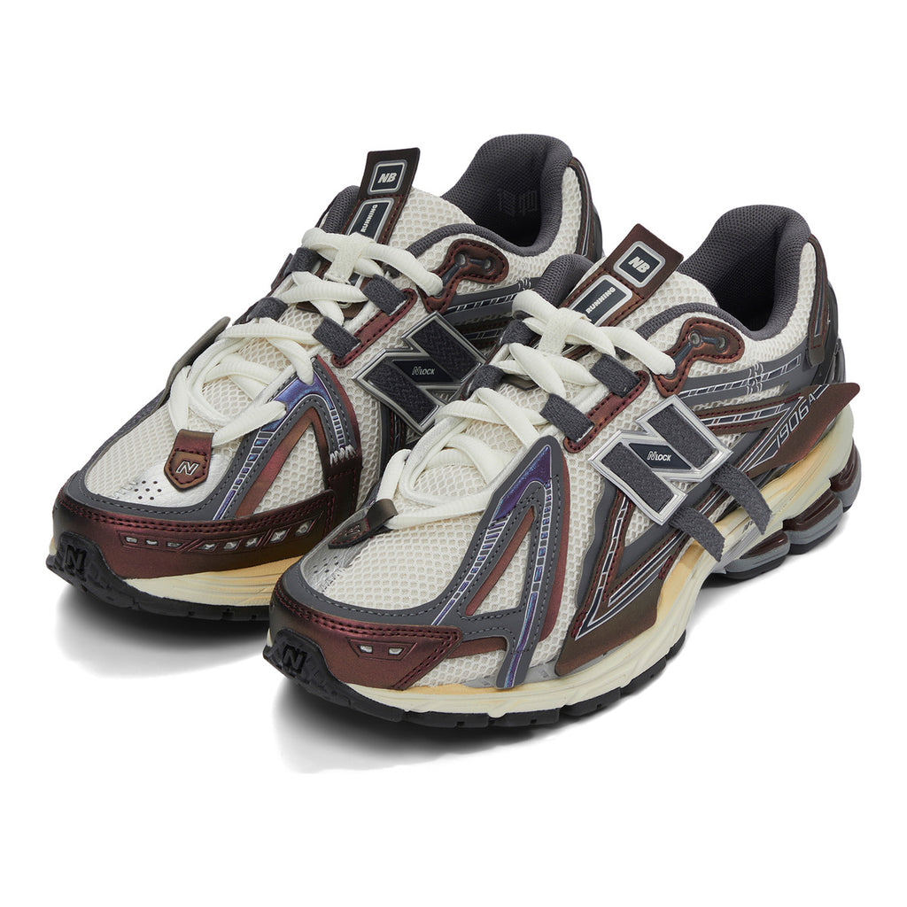 New Balance 1906A Unisex Mesh Lifestyle Running Sneakers – White/Brown