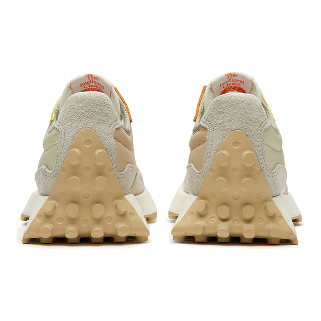 New Balance 327 Unisex Suede Lifestyle Sneakers – Limestone/Mustard