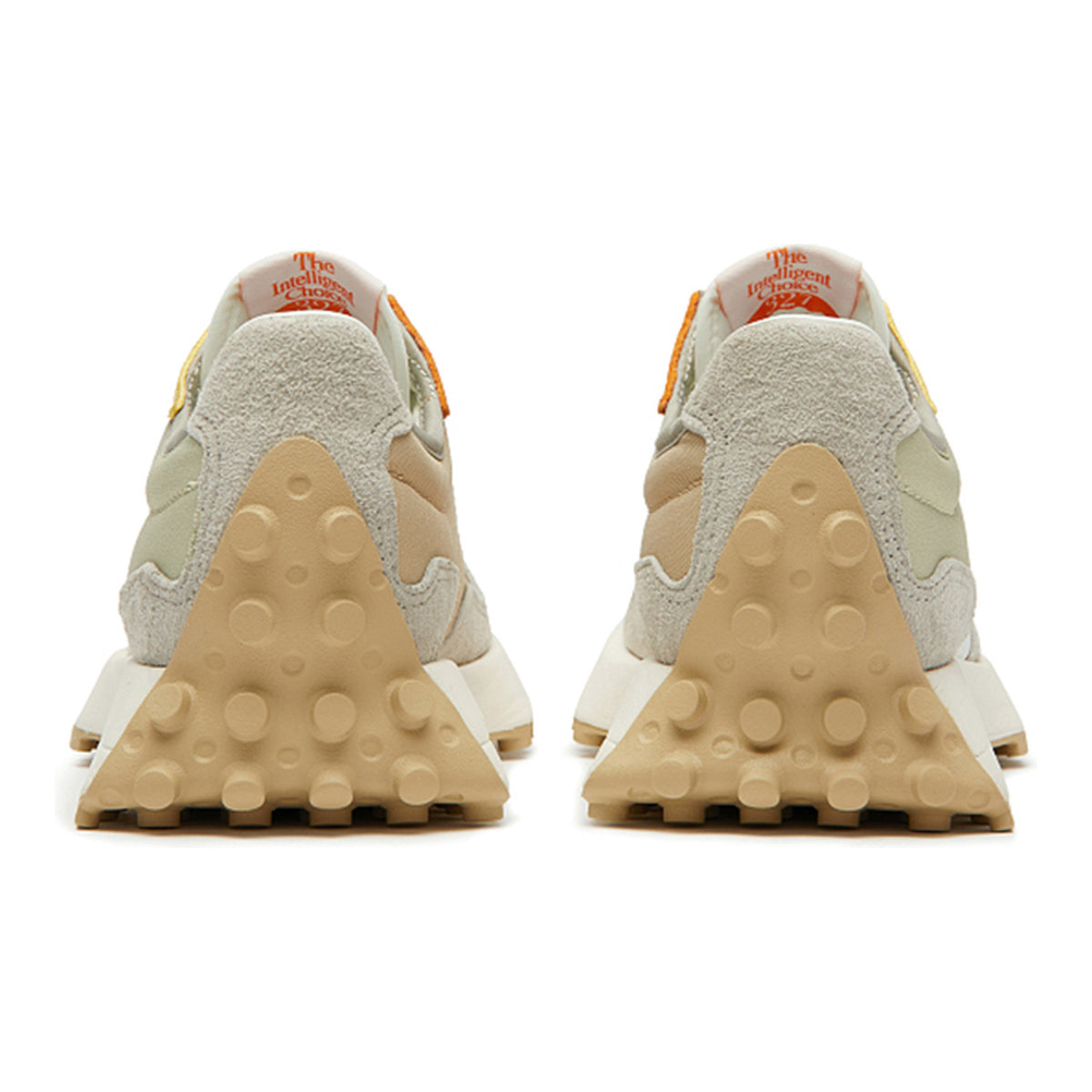New Balance 327 Unisex Suede Lifestyle Sneakers – Limestone/Mustard