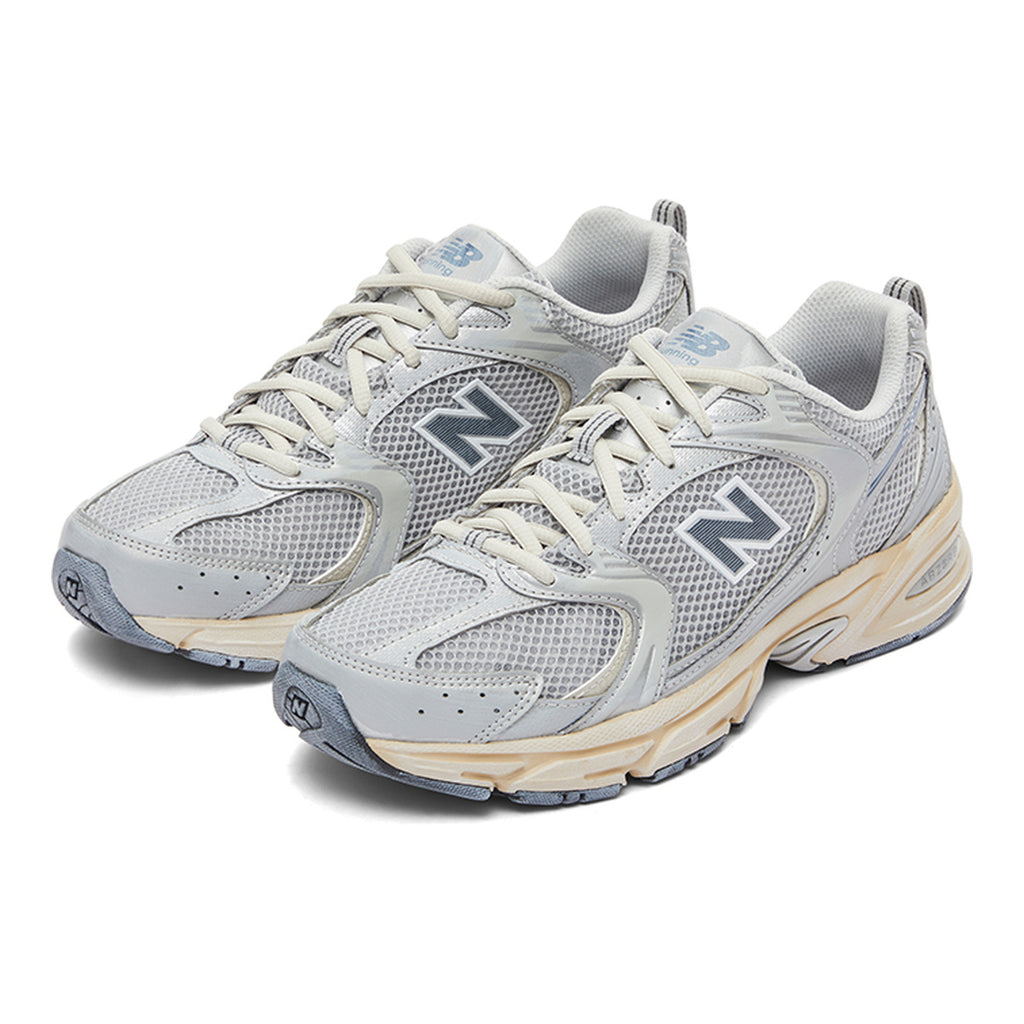 New Balance 530 Unisex Distressed Retro Running Shoes – Silver