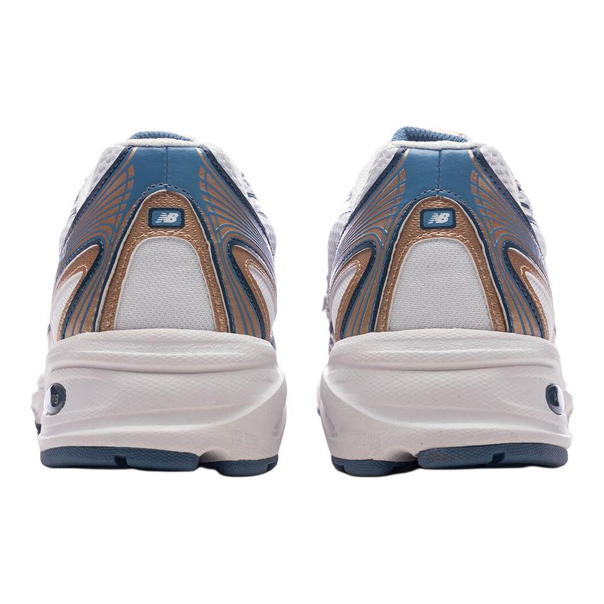 New Balance 740 Unisex Mesh Running Shoes – White/Champagne Gold/Navy