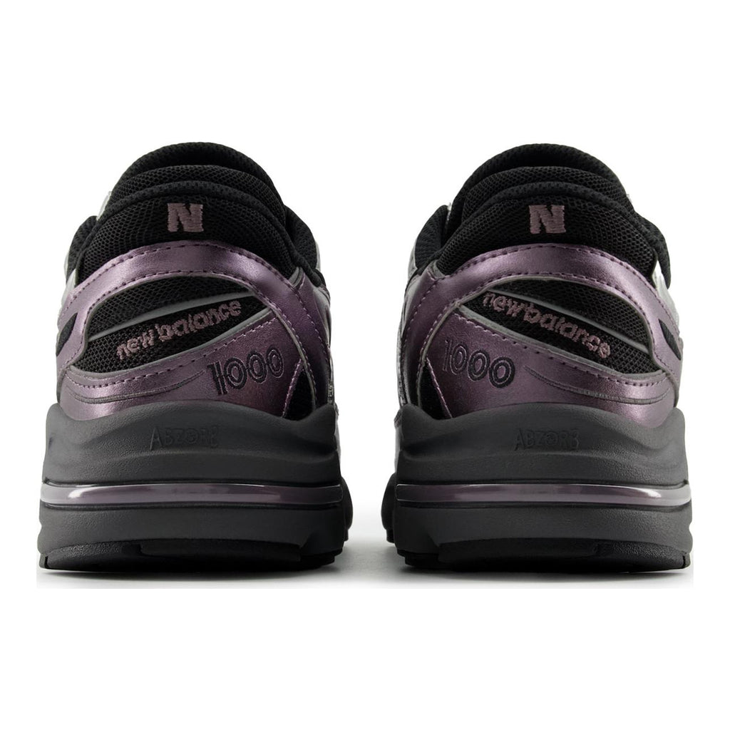 New Balance 1000 Unisex Leather Lifestyle Sneakers – Metallic Plum/Silver/Black