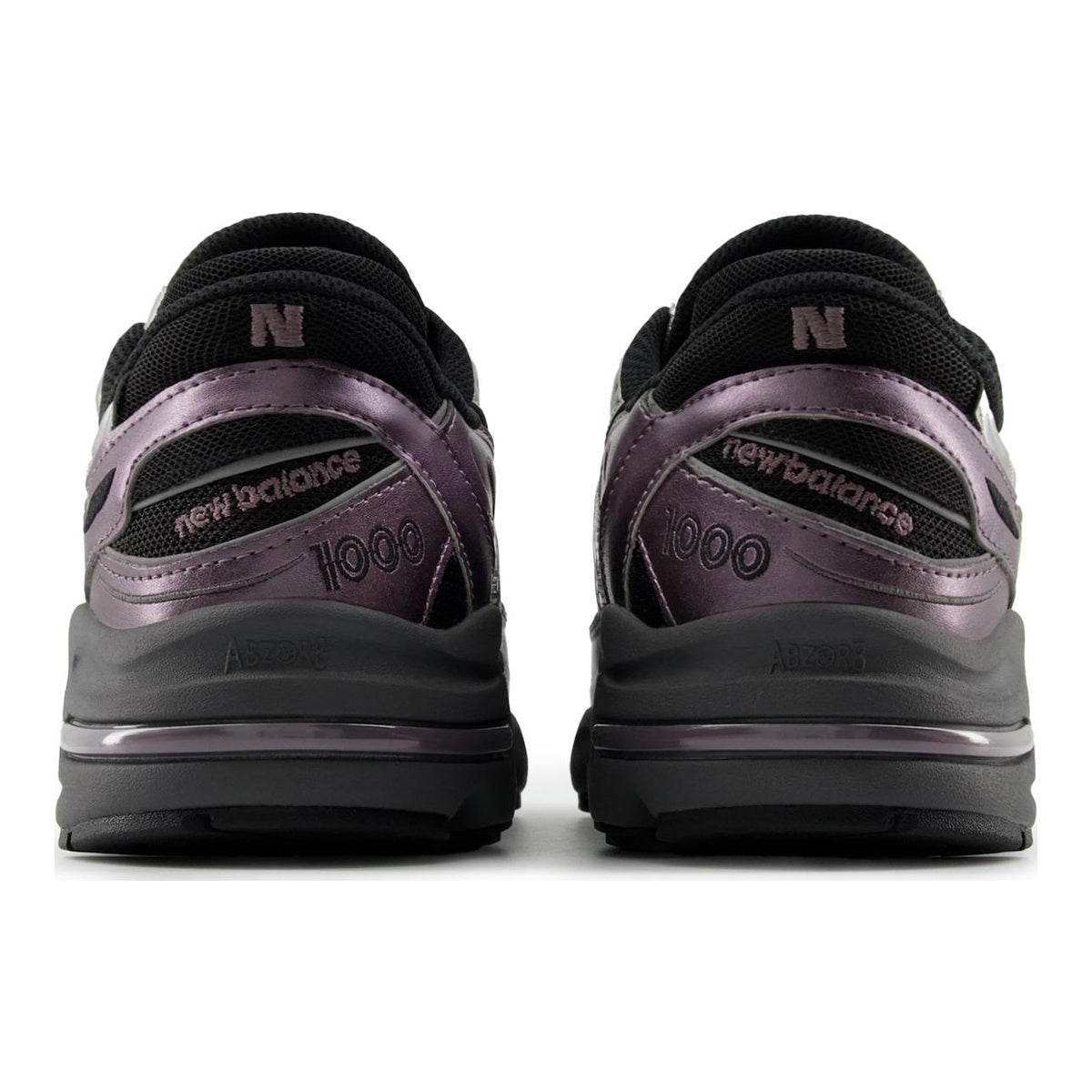 New Balance 1000 Unisex Leather Lifestyle Sneakers – Metallic Plum/Silver/Black