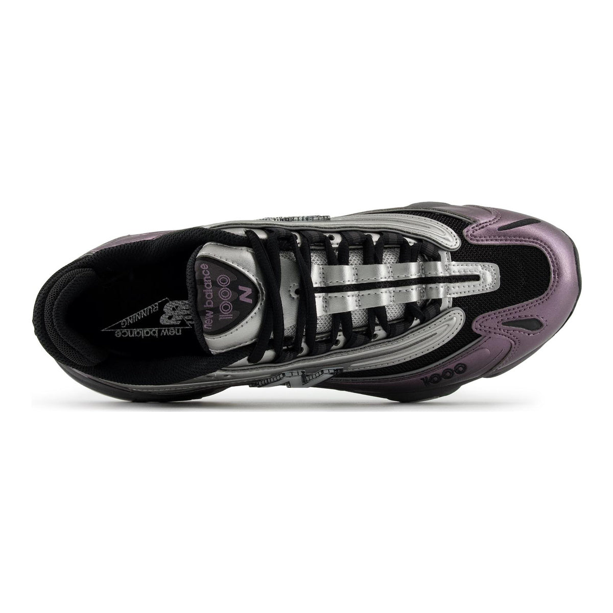 New Balance 1000 Unisex Leather Lifestyle Sneakers – Metallic Plum/Silver/Black